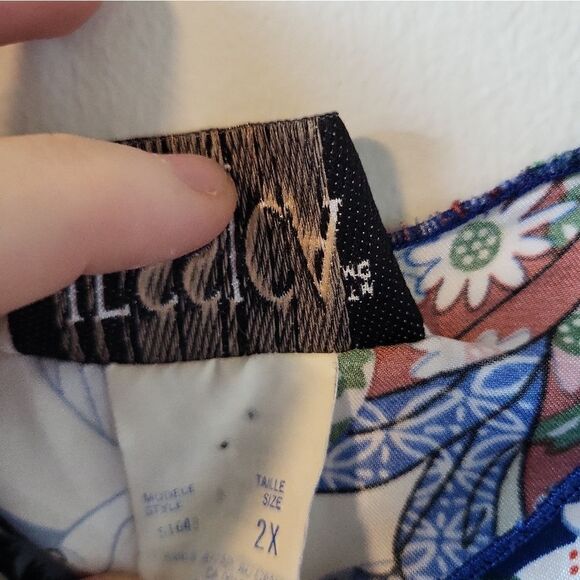 Vintage Blue Patterned Dress - Picture 7 of 7